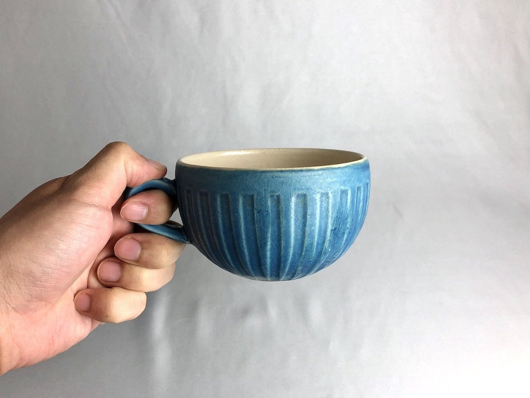 Ridged Ippuku Mug Turkey - Crafted By Kakurin Kiln