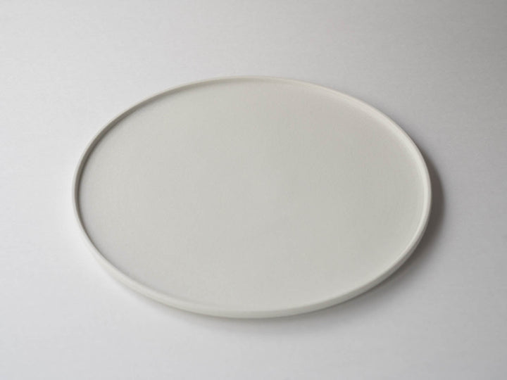 White Amakusa Matte 27cm Round Rim Plate - Crafted By Toetsu Kiln