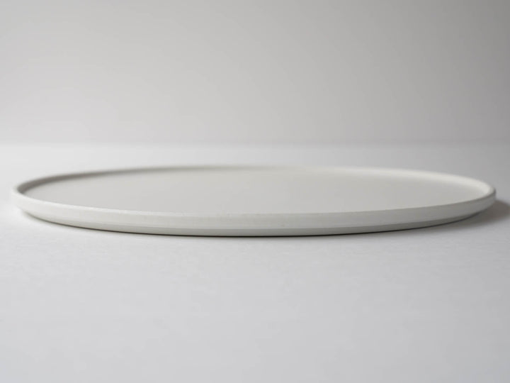 White Amakusa Matte 27cm Round Rim Plate - Crafted By Toetsu Kiln