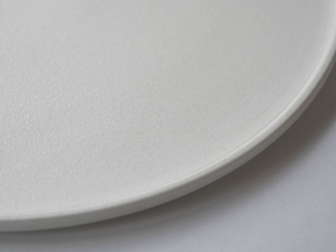 White Amakusa Matte 27cm Round Rim Plate - Crafted By Toetsu Kiln