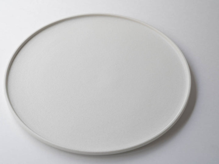 White Amakusa Matte 27cm Round Rim Plate - Crafted By Toetsu Kiln