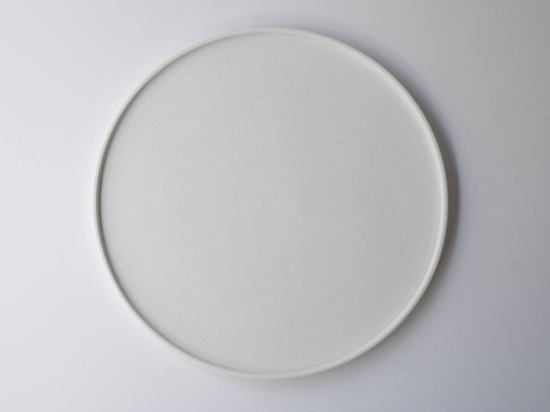 White Amakusa Matte 27cm Round Rim Plate - Crafted By Toetsu Kiln