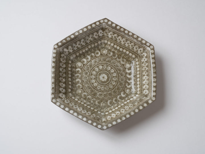 Mishima hand Hexagonal Bowl - Crafted By Hideki Yamamoto