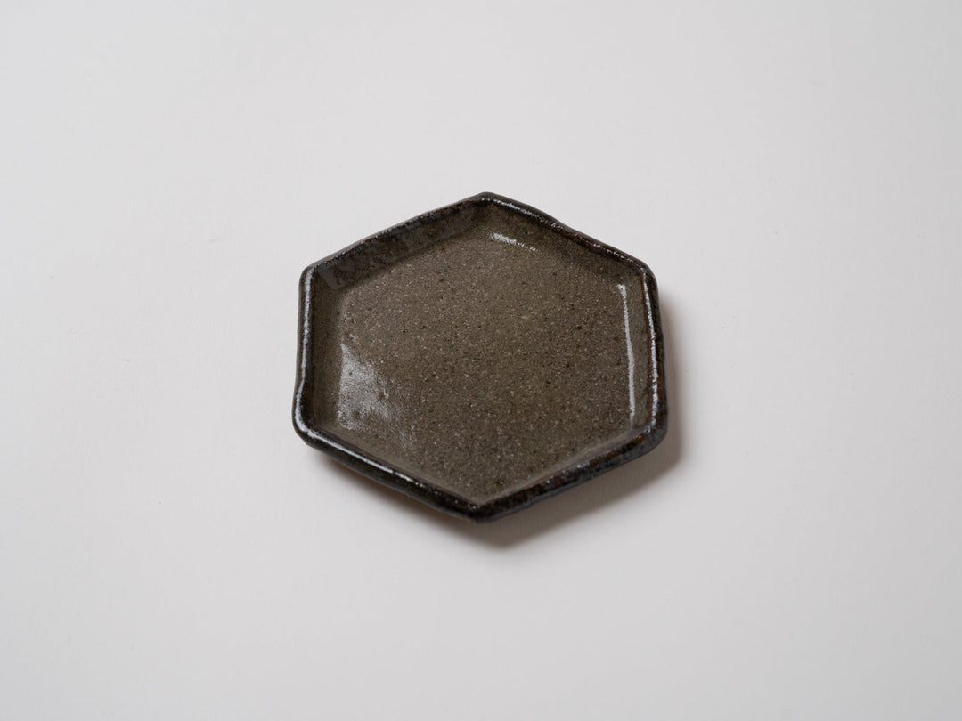 Karatsu Hexagonal Small Plate - Crafted By Oameya Kiln