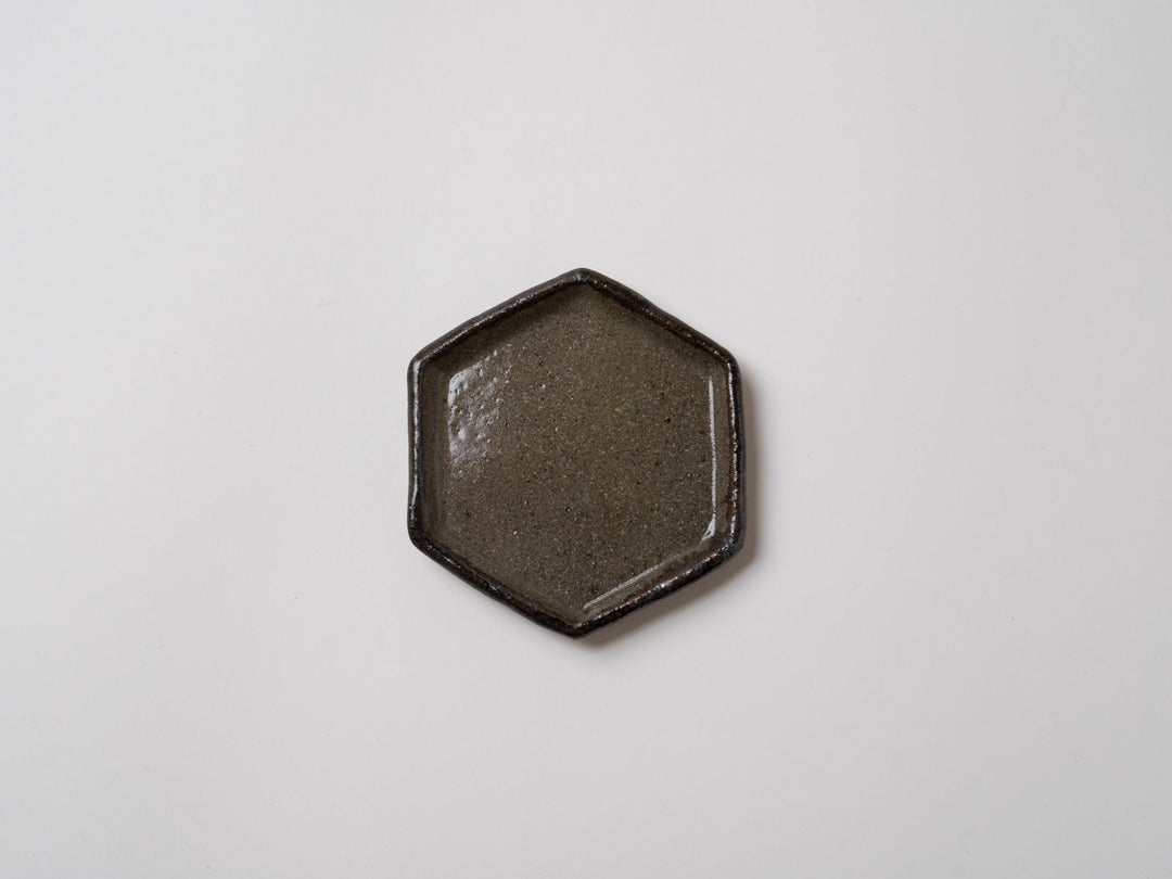 Karatsu Hexagonal Small Plate - Crafted By Oameya Kiln