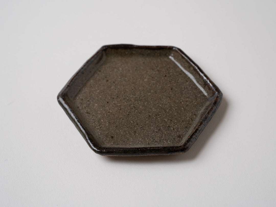 Karatsu Hexagonal Small Plate - Crafted By Oameya Kiln