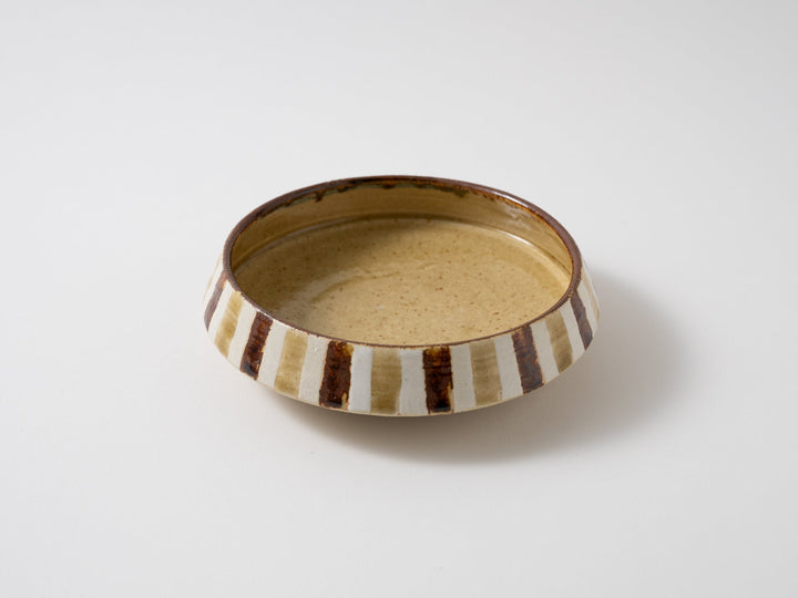 Barley Straw Pattern Dora Bowl (Amber Yellow Mulberry) - Crafted By Kanae Nomura