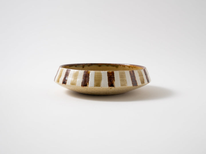 Barley Straw Pattern Dora Bowl (Amber Yellow Mulberry) - Crafted By Kanae Nomura