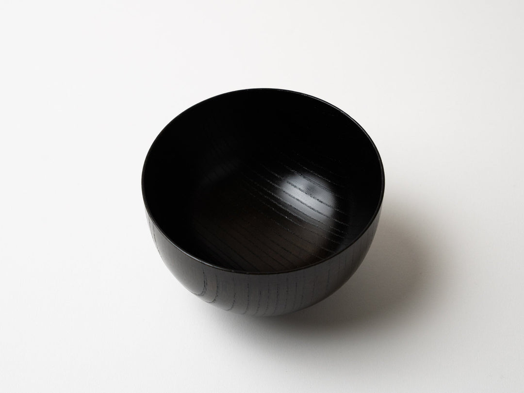 Keyaki Soup Bowl bud type Black lacquer - Crafted By Gatomikio Store