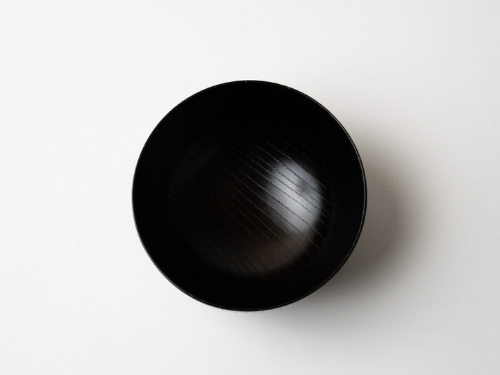 Keyaki Soup Bowl bud type Black lacquer - Crafted By Gatomikio Store