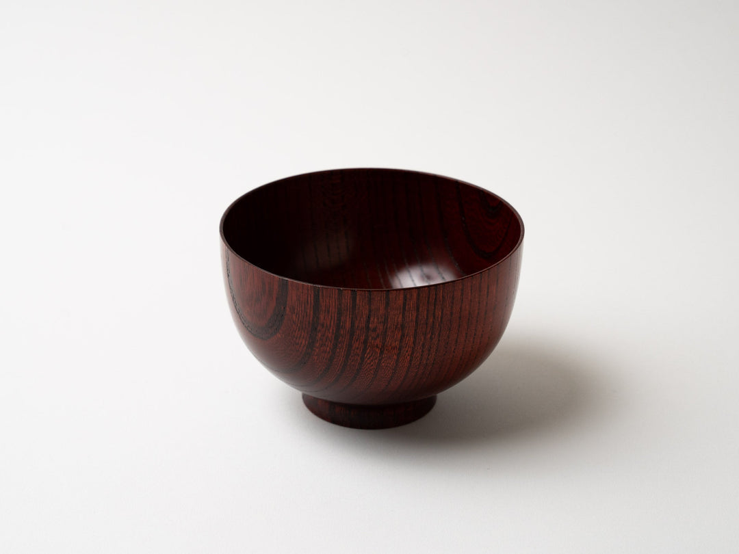 Keyaki Soup Bowl Bud Shape Red Wipe Lacquer - Crafted By Gatomikio Store