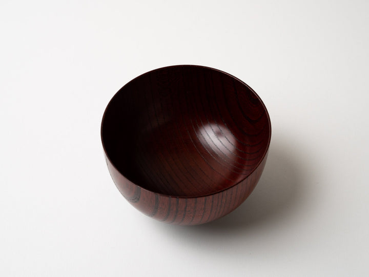 Keyaki Soup Bowl Bud Shape Red Wipe Lacquer - Crafted By Gatomikio Store