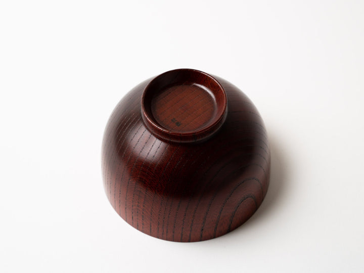 Keyaki Soup Bowl Bud Shape Red Wipe Lacquer - Crafted By Gatomikio Store