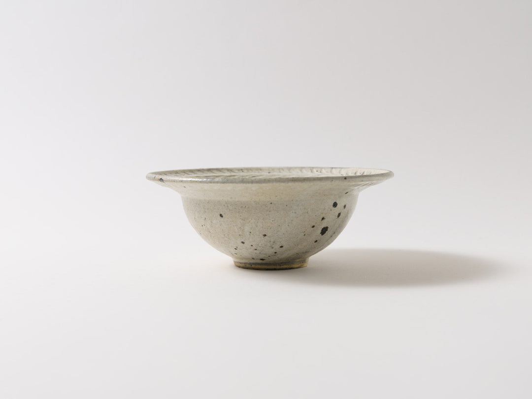 Blue Gray Leaf Rim Bowl Small - Crafted By Furutani Pottery