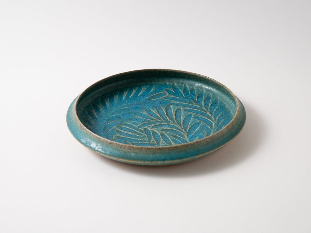 Round Plate 7-Sun Blue - Crafted By Jun Fujiwara