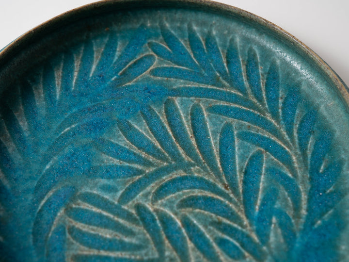 Round Plate 7-Sun Blue - Crafted By Jun Fujiwara