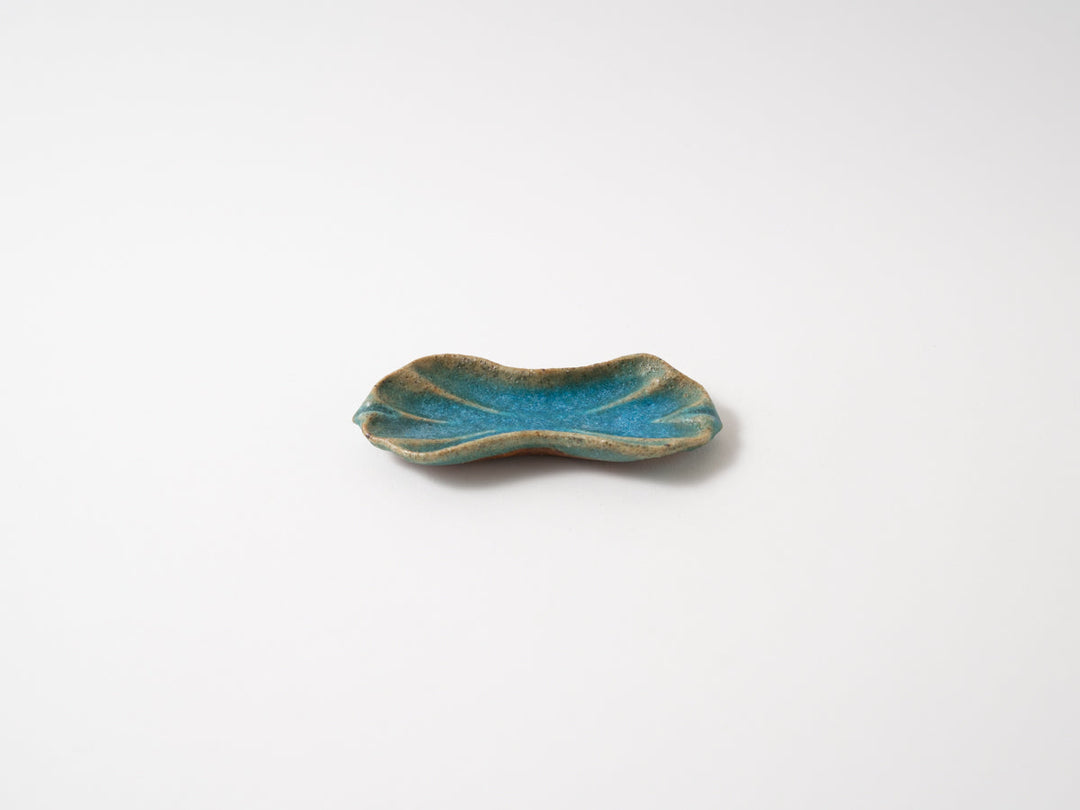 Peanut Plate Chopstick Rest Blue - Crafted By Jun Fujiwara