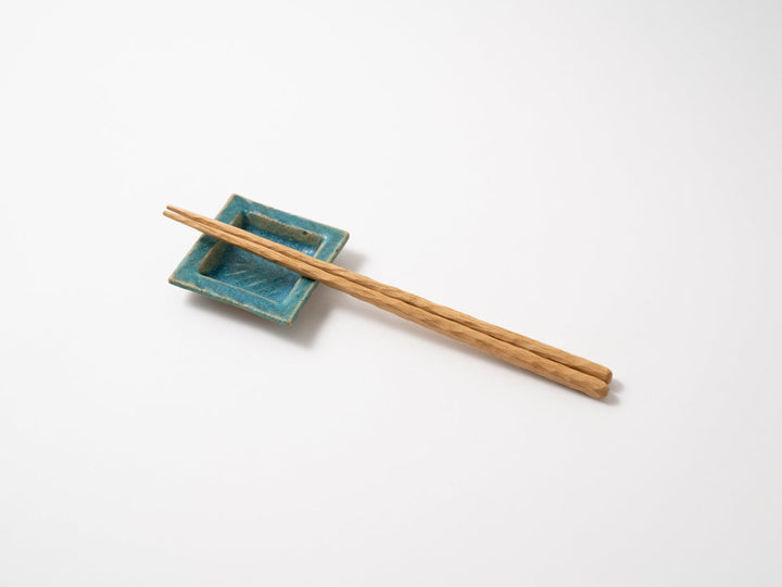 Square Plate Chopstick Rest Blue - Crafted By Jun Fujiwara