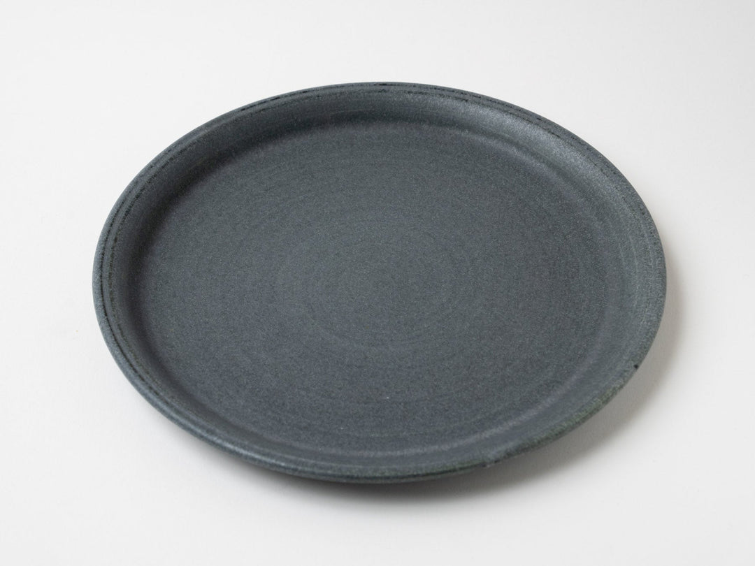 Gray navy Blue 8-Sun Plate - Crafted By Fumiyama Kanae