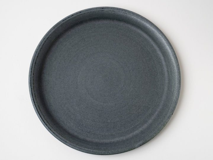 Gray navy Blue 8-Sun Plate - Crafted By Fumiyama Kanae