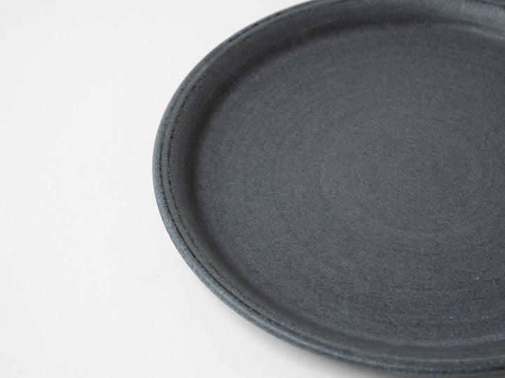 Gray navy Blue 8-Sun Plate - Crafted By Fumiyama Kanae