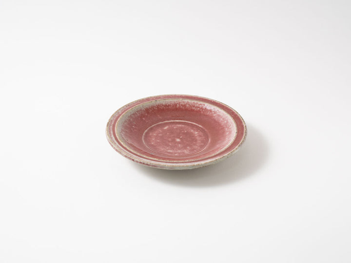 Gray and Red Coffee Saucer - Crafted By Taizo Yamamoto