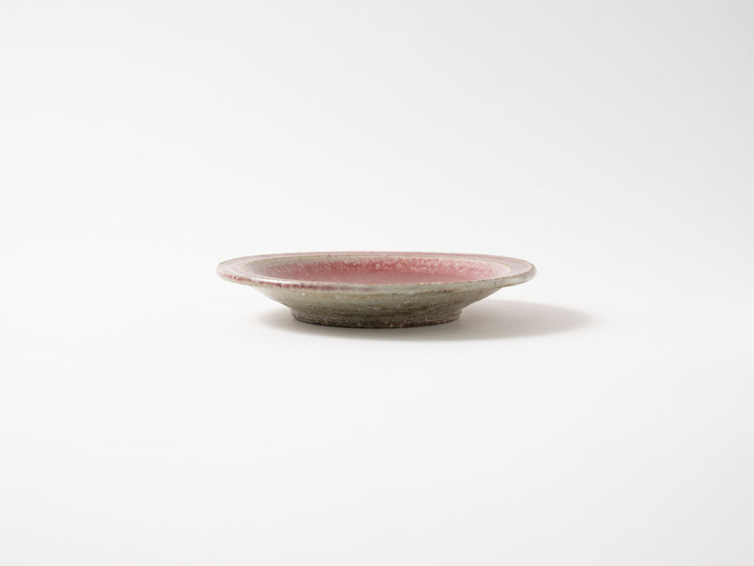 Gray and Red Coffee Saucer - Crafted By Taizo Yamamoto