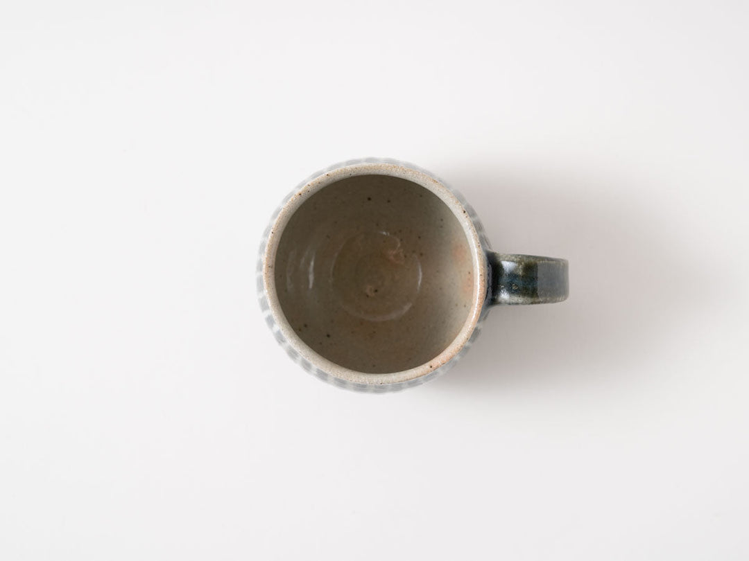 Gray and Blue Tokusa Mug - Crafted By Taizo Yamamoto