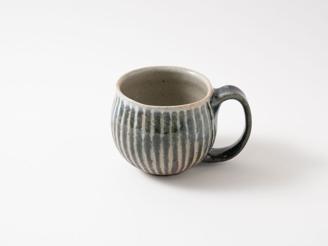 Gray and Blue Tokusa Mug - Crafted By Taizo Yamamoto