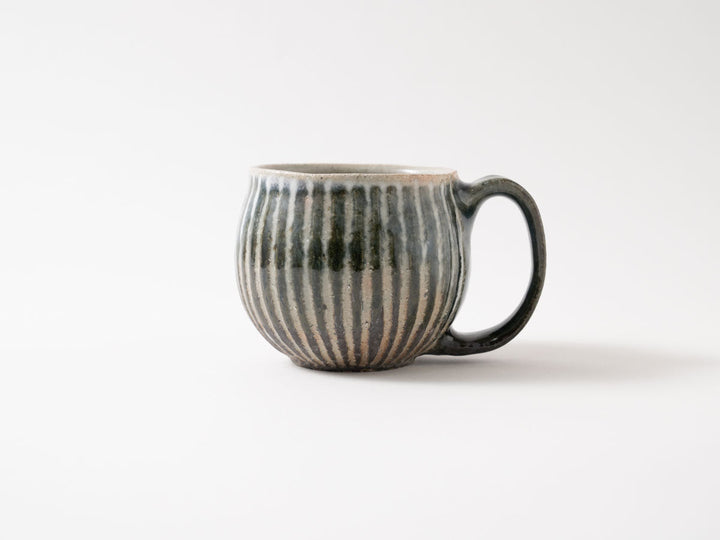 Gray and Blue Tokusa Mug - Crafted By Taizo Yamamoto