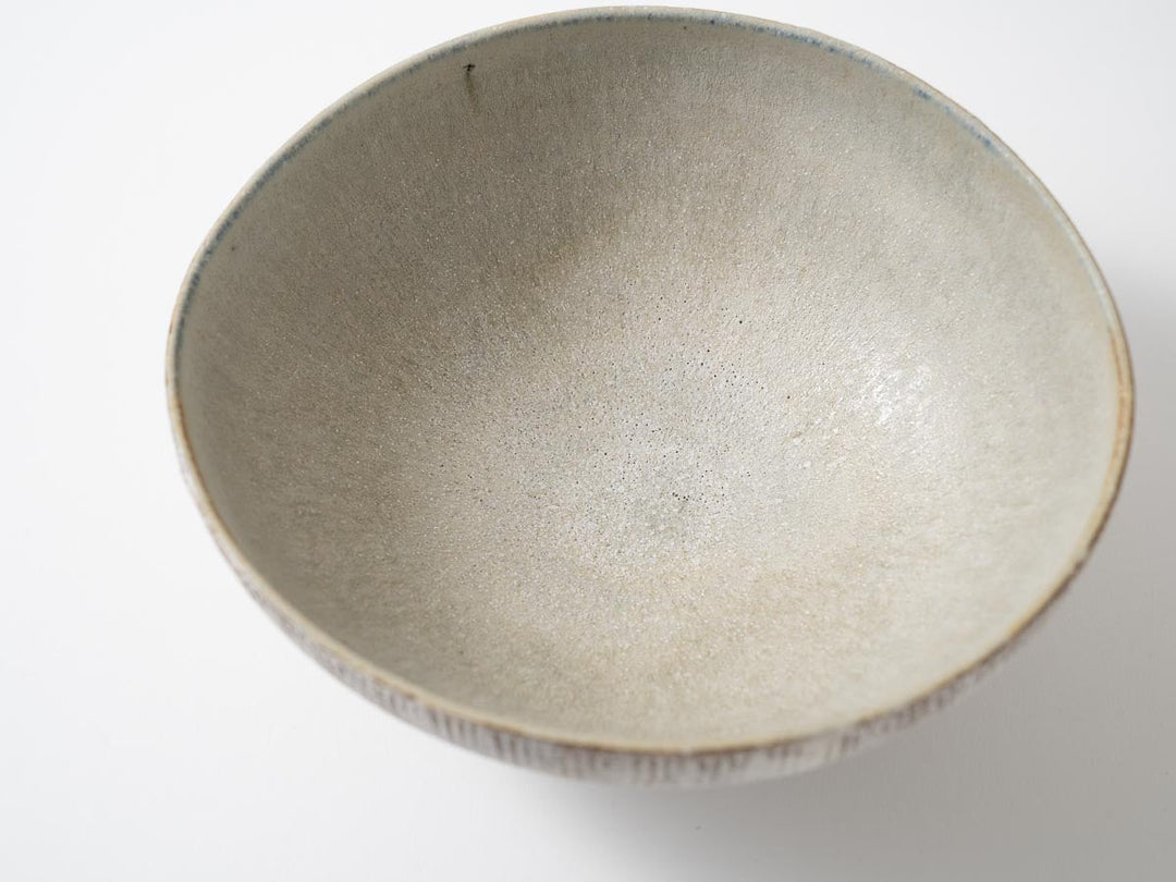 Large Flexed Bowl White - Crafted By Haruki Kanai