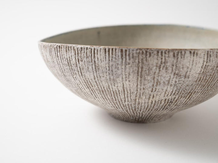 Large Flexed Bowl White - Crafted By Haruki Kanai