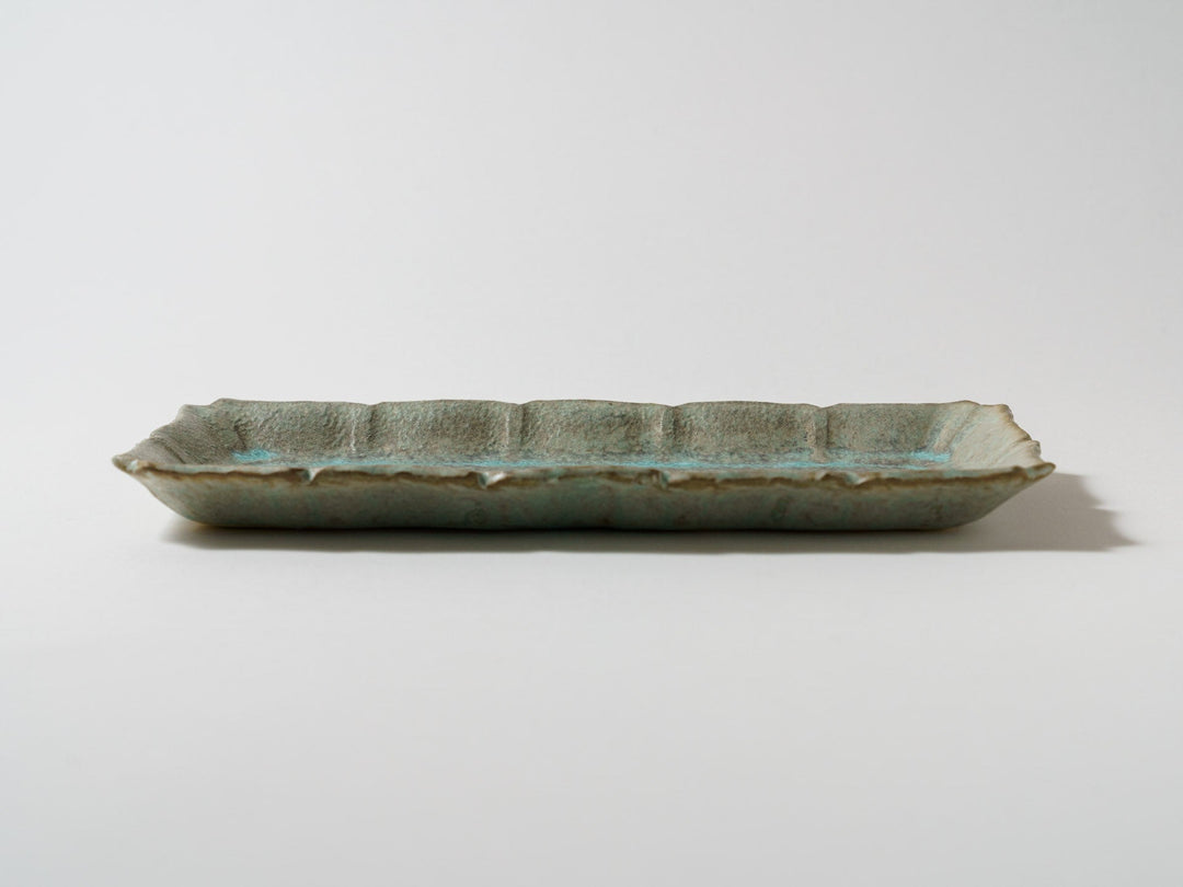 Verdigris Long Square Plate Large - Crafted By Masaki Domoto