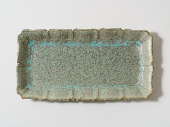 Verdigris Long Square Plate Large - Crafted By Masaki Domoto