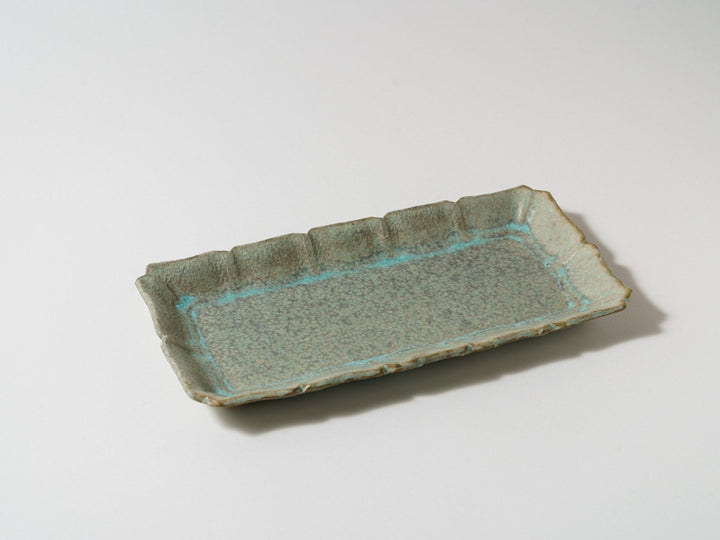 Verdigris Long Square Plate Large - Crafted By Masaki Domoto