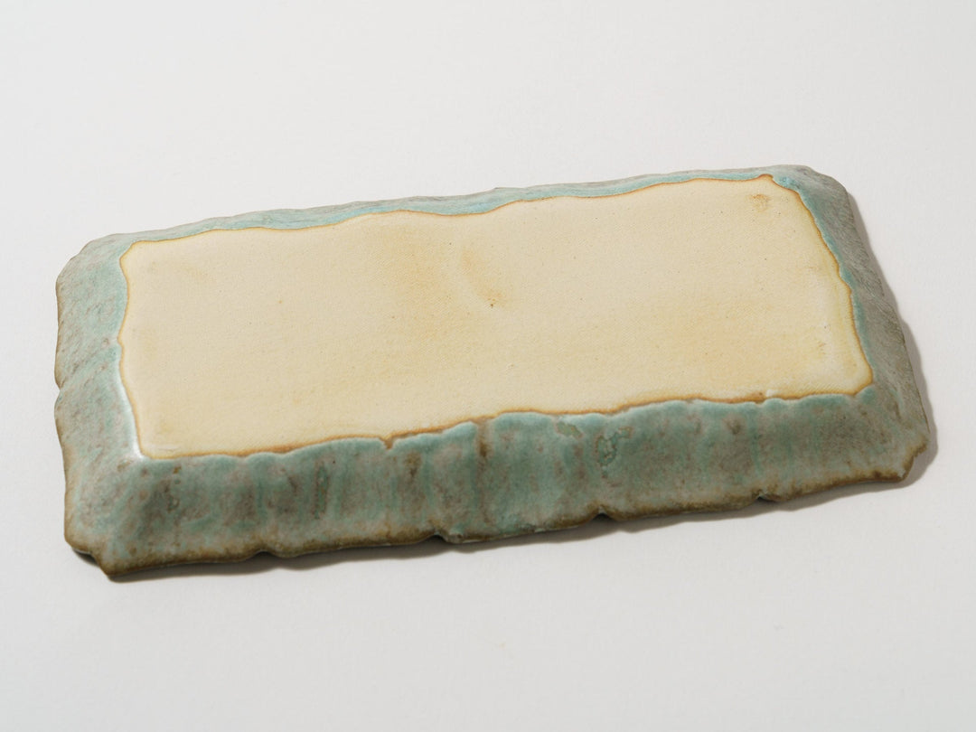 Verdigris Long Square Plate Large - Crafted By Masaki Domoto