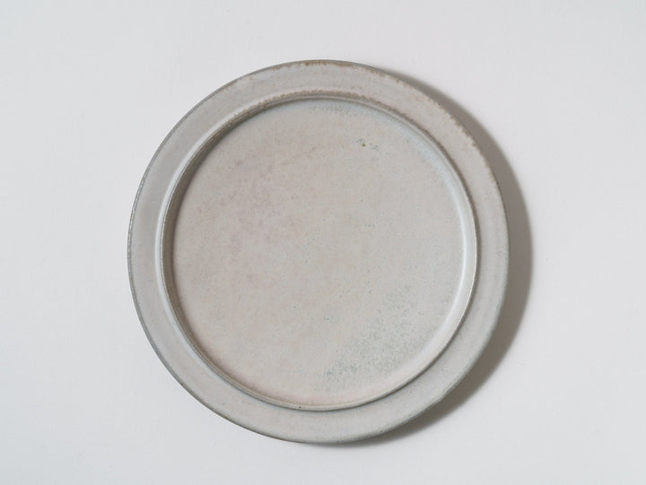 6-Sun Rim Plate Ash Glazed - Crafted By Kazuya Murao