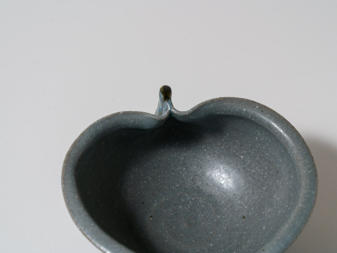 Gray Glazed Apple Bowl Small - Crafted By Furutani Pottery