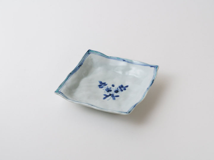 Underglazed Square Small Plate - Crafted By Teiichiro Matsuo