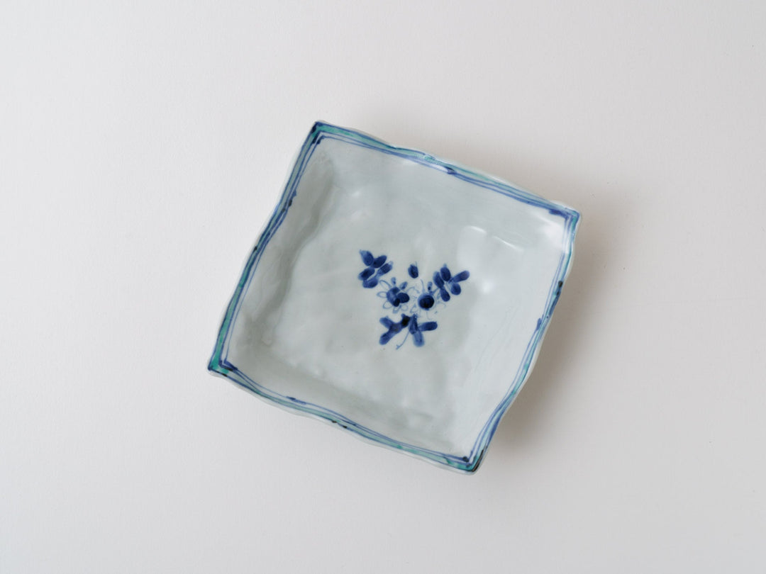 Underglazed Square Small Plate - Crafted By Teiichiro Matsuo