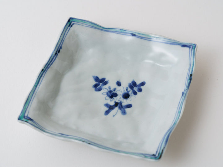 Underglazed Square Small Plate - Crafted By Teiichiro Matsuo