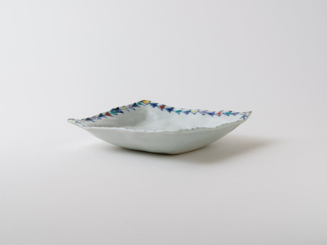 Geometric Pattern Square Small Plate - Crafted By Teiichiro Matsuo