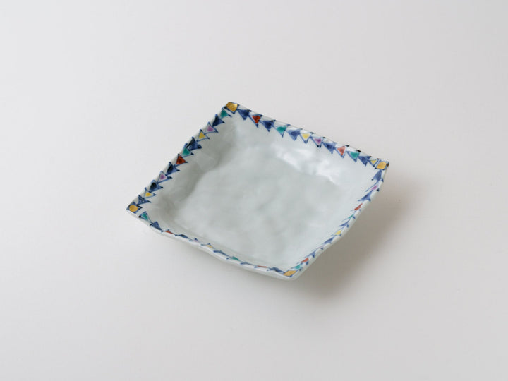 Geometric Pattern Square Small Plate - Crafted By Teiichiro Matsuo