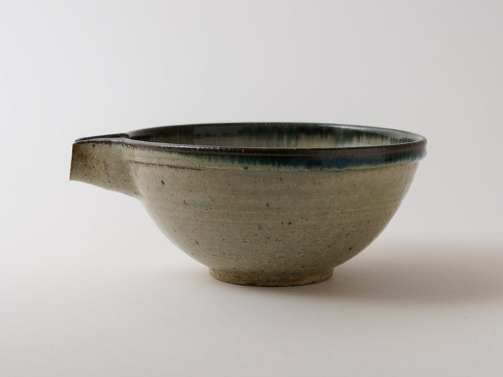 Gray-Blue Katakuchi Bowl - Crafted By Taizo Yamamoto