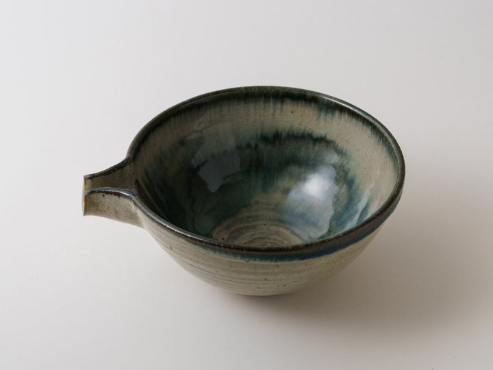 Gray-Blue Katakuchi Bowl - Crafted By Taizo Yamamoto