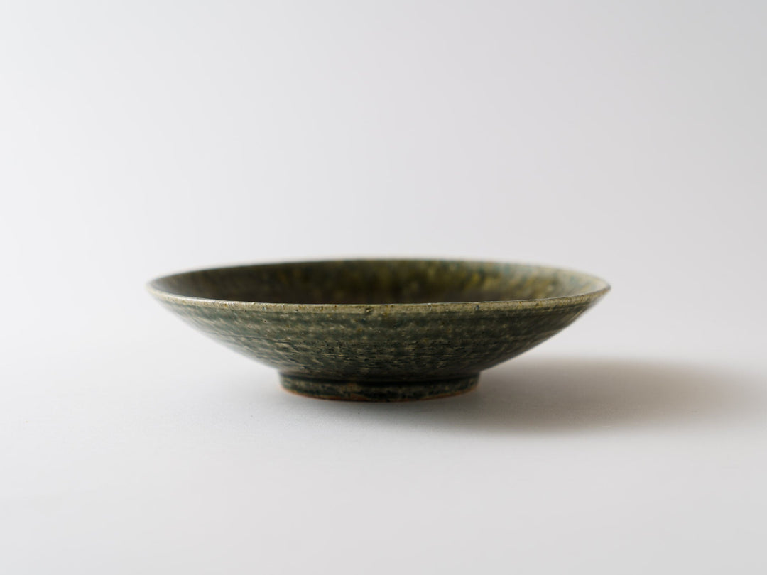 Rust Green Glazed 5.5-Sun Plate - Crafted By Kanae Nomura