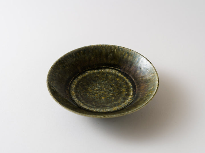 Rust Green Glazed 5.5-Sun Plate - Crafted By Kanae Nomura