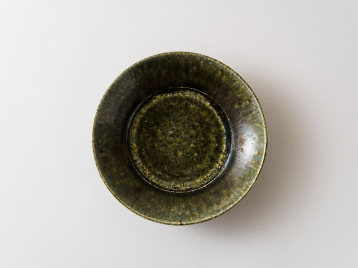 Rust Green Glazed 5.5-Sun Plate - Crafted By Kanae Nomura