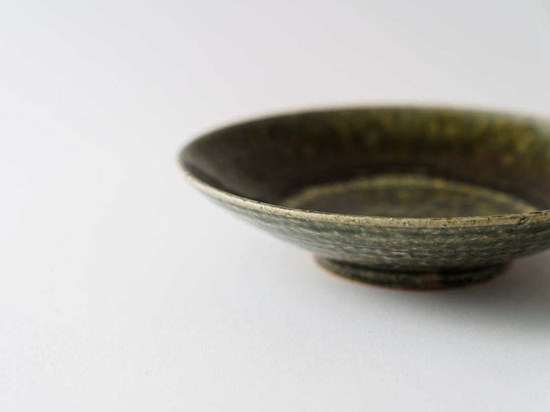 Rust Green Glazed 5.5-Sun Plate - Crafted By Kanae Nomura