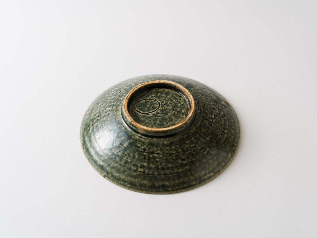 Rust Green Glazed 5.5-Sun Plate - Crafted By Kanae Nomura